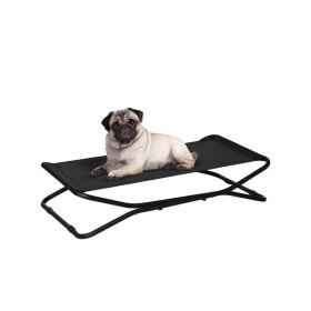 Indoor Outdoor Pet Bed for Medium Small Dogs Cats (Color: Black)